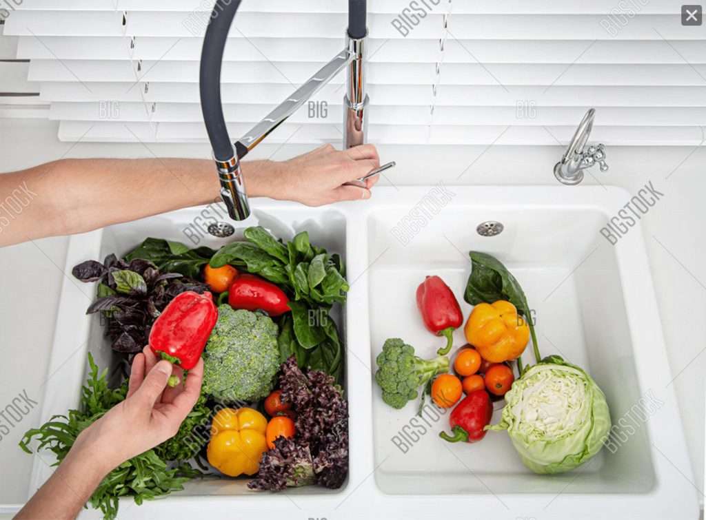 food in sink