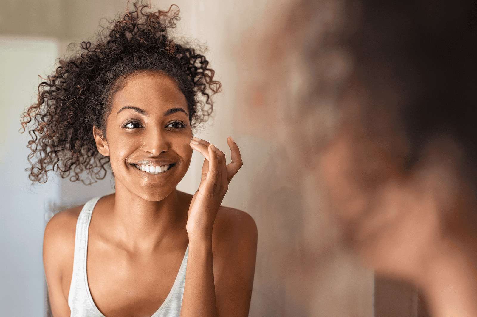 woman in mirror