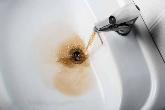 Unfiltered well water coming out of faucet